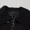 Dolce & Gabbana Black Wool Collared Full Zip Jacket