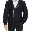Dolce & Gabbana Black Wool Full Zip Long Sleeves Jacket