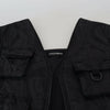 Dolce & Gabbana Black Nylon Full Zip Sleeveless Jacket