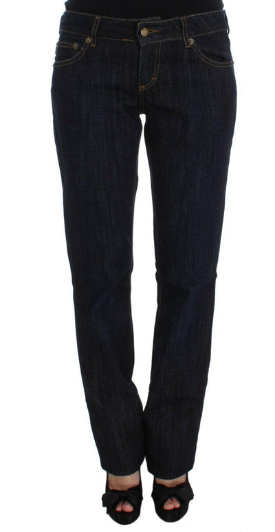 Cavalli – Blaue Straight-Fit-Stretch-Jeans aus Baumwolle
