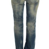 Cavalli Blue Wash Cotton Slim Fit Bootcut Jeans
