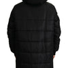 Dolce & Gabbana Black Nylon Hooded Parka Coat Winter Jacket