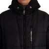 Dolce & Gabbana Black Nylon Hooded Parka Coat Winter Jacket