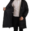 Dolce & Gabbana Black Nylon Hooded Parka Coat Winter Jacket