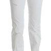 Costume National White Cotton Slim Fit Denim Bootcut Jeans