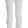 Costume National White Cotton Slim Fit Denim Bootcut Jeans