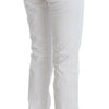 Costume National White Cotton Slim Fit Denim Bootcut Jeans