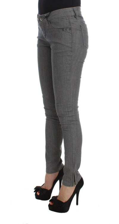 Costume National – Graue Slim-Fit-Jeans aus Baumwollmischung