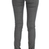 Costume National Gray Cotton Blend Slim Fit Jeans