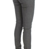 Costume National Gray Cotton Blend Slim Fit Jeans