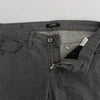 Costume National Gray Cotton Blend Slim Fit Jeans