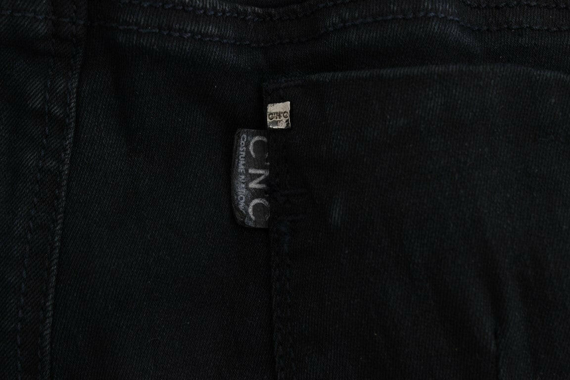 Costume National – Schwarze Slim-Fit-Jeans aus Baumwolle