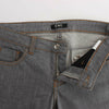 Costume National Gray Cotton Regular Fit Denim Jeans