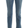 Costume National Blue Cotton Slim Fit Cropped Jeans