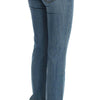 Costume National Blue Cotton Slim Fit Cropped Jeans