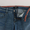 Costume National Blue Cotton Slim Fit Cropped Jeans