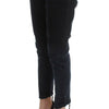 Costume National Black Cotton Slim Fit Cropped Jeans