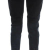 Costume National Black Cotton Slim Fit Cropped Jeans
