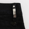 Costume National Black Cotton Slim Fit Cropped Jeans