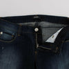Costume National Blue Cotton Slim Fit Bootcut Jeans