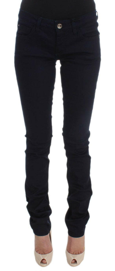 Costume National – Slim Fit-Jeans aus Baumwollmischung in Blau