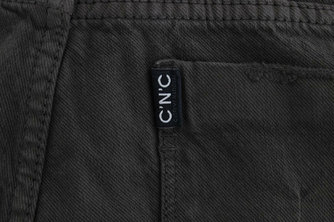 Costume National Green Cotton Blend Slim Fit Jeans