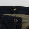 Costume National Blue Cotton Blend Slim Fit Jeans