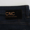 Costume National Blue Cotton Blend Slim Fit Jeans