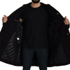 Dolce & Gabbana Black Alpaca Button Down Trench Coat Jacket