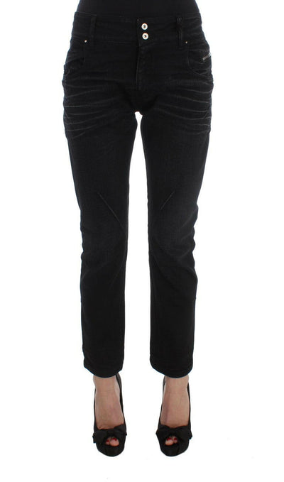 Costume National – Schwarze, lässige Slim-Fit-Jeans aus Baumwolle