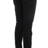 Costume National Black Cotton Slouchy Slims Fit Jeans