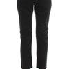 Costume National Black Cotton Capri Cropped Denim Jeans