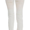 Costume National White Cotton Slim Fit Bootcut Jeans
