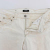 Costume National White Cotton Slim Fit Bootcut Jeans