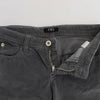 Costume National Gray Cotton Super Slim Corduroys Jeans