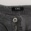 Costume National Gray Cotton Super Slim Corduroys Jeans