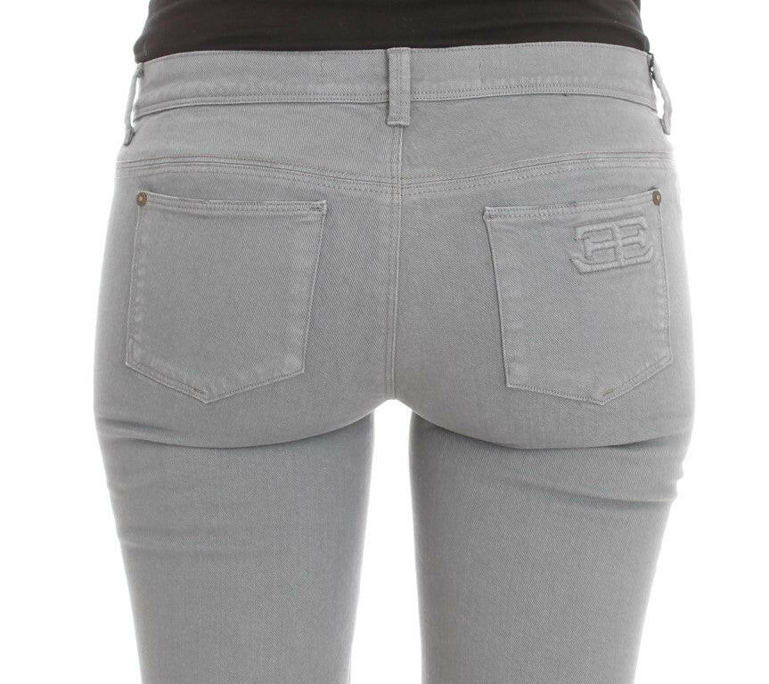 Ermanno Scervino Blue Cotton Blend Slim Fit Bootcut Jeans