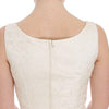 Dolce & Gabbana White Brocade Crystal Sheath Dress