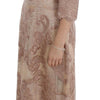 Dolce & Gabbana Pink Silk Lace Ricamo Shift Gown Dress