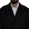 Dolce & Gabbana Black 100% Silk Robe Coat Wrap  Jacket