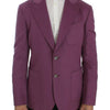 Dolce & Gabbana Purple Cashmere Slim Fit Blazer Jacket