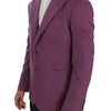 Dolce & Gabbana Purple Cashmere Slim Fit Blazer Jacket