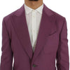 Dolce & Gabbana Purple Cashmere Slim Fit Blazer Jacket