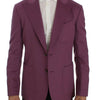 Dolce & Gabbana Purple Cashmere Slim Fit Blazer Jacket