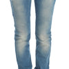 John Galliano Slim Fit Jeans aus Baumwollmischung in blauer Waschung