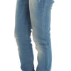 John Galliano Slim Fit Jeans aus Baumwollmischung in blauer Waschung