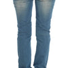 John Galliano Slim Fit Jeans aus Baumwollmischung in blauer Waschung