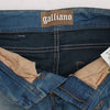John Galliano Slim Fit Jeans aus Baumwollmischung in blauer Waschung