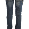 John Galliano Blue Wash Cotton Blend Slim Fit Jeans