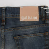 John Galliano Blue Wash Cotton Blend Slim Fit Jeans